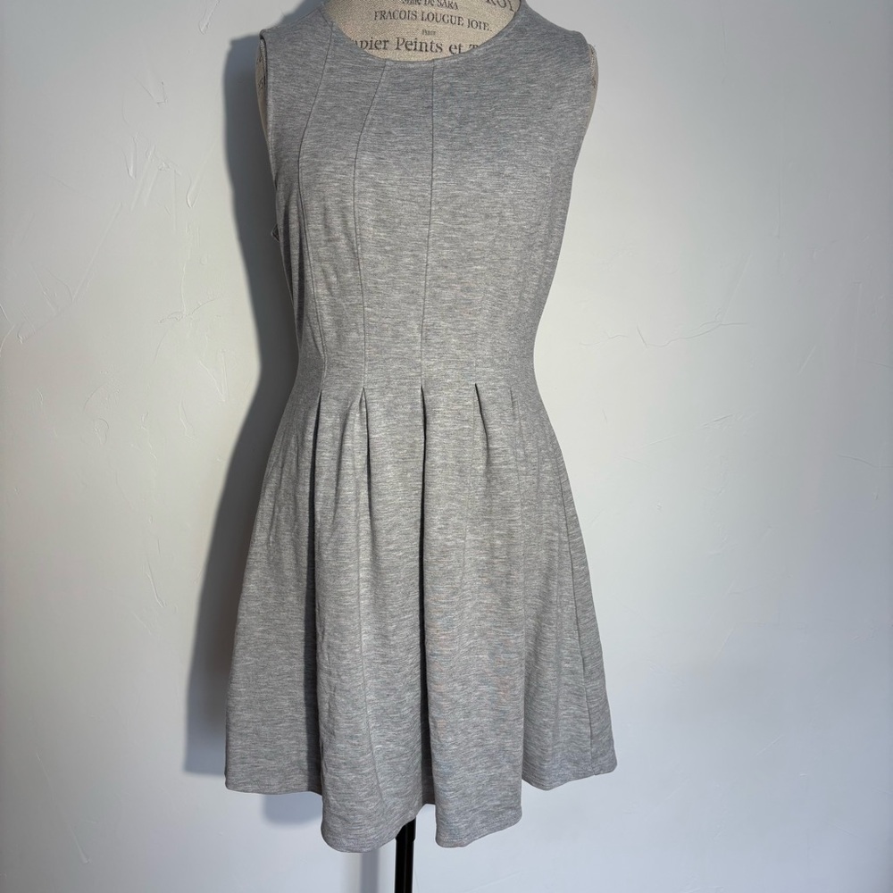 Monteau Gray Sleeveless Skater Dress